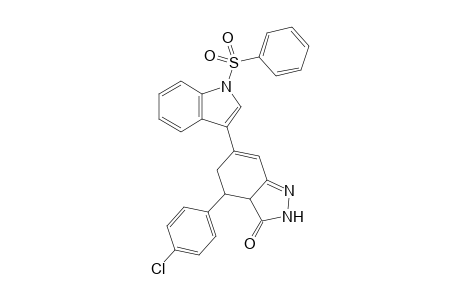 4,5-Dihydro-4-(p-chlorophenyl)-6-(N-benzenesulphonyl-1H-indol-3-yl)-2H-indazol-3(3aH)-one