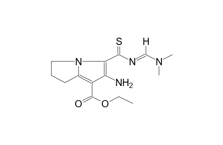1,2-DIHYDRO-3H-5-(N,N-DIMETHYLAMINOMETHYLENE)THIOCARBAMOYL-6-AMINO-7-ETHOXYCARBONYLPYRROLO[1,2-A]PYRROLE (ISOMER 1)