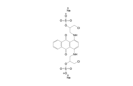 9,10-Anthracenedione, 1,4-bis[[3-chloro-2-(sulfooxy)propyl]Amino]-, disodium salt