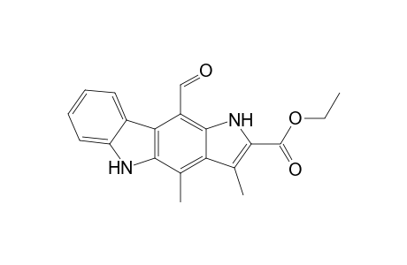 4-formyl-1,10-dimethyl-3,9-dihydropyrrolo[3,2-b]carbazole-2-carboxylic acid ethyl ester
