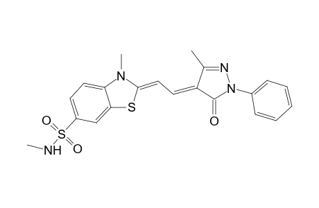 6-Benzothiazolesulfonamide, 2-[2-(1,5-dihydro-3-methyl-5-oxo-1-phenyl-4H-pyrazol-4-ylidene)ethylidene]-2,3-dihydro-N,3-dimethyl-