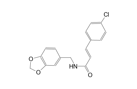 (2E)-N-(1,3-benzodioxol-5-ylmethyl)-3-(4-chlorophenyl)-2-propenamide