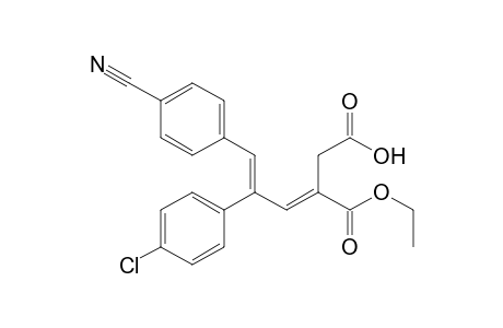 (3Z,5E)-3-carbethoxy-5-(4-chlorophenyl)-6-(4-cyanophenyl)hexa-3,5-dienoic acid