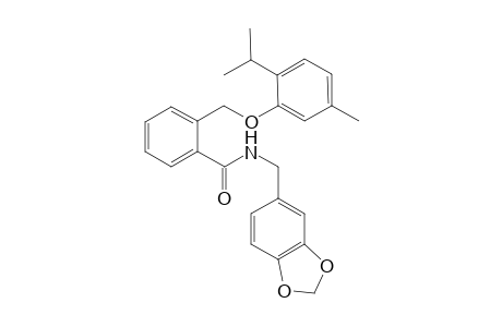 Benzamide, N-(1,3-benzodioxol-5-ylmethyl)-2-[[5-methyl-2-(1-methylethyl)phenoxy]methyl]-