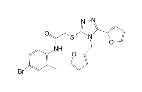 N-(4-bromo-2-methylphenyl)-2-{[5-(2-furyl)-4-(2-furylmethyl)-4H-1,2,4-triazol-3-yl]sulfanyl}acetamide