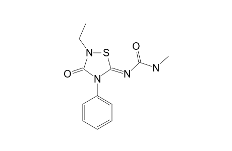 2-ETHYL-5-METHYLCARBAMOYLIMINO-4-PHENYL-1,2,4-THIADIAZOLIDIN-3-ONE