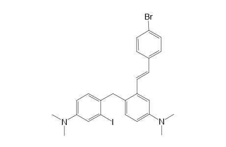 4-(N,N-Dimethyl)-2-[4-(N,N-dimethyl)-2-(2-(4-bromophenyl)ethenyl)benzyl]benzene 2-iodinium
