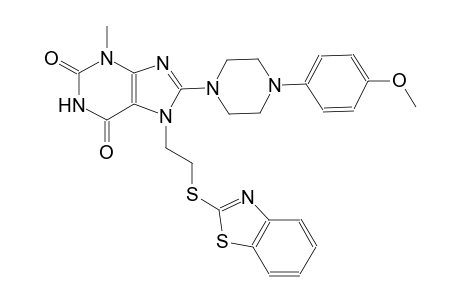 7-[2-(1,3-benzothiazol-2-ylsulfanyl)ethyl]-8-[4-(4-methoxyphenyl)-1-piperazinyl]-3-methyl-3,7-dihydro-1H-purine-2,6-dione