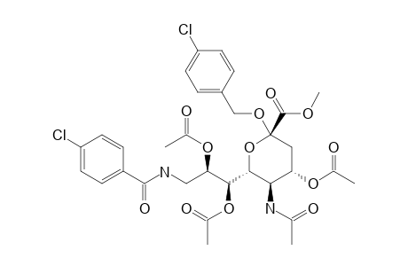 METHYL_(4-CHLOROBENZYL_5-ACETAMIDO-4,7,8-TRI-O-ACETYL-9-(4-CHLOROBENZAMIDO)-3,5,9-TRIDEOXY-D-GLYCERO-ALPHA-D-GALACTO-2-NONULOPYRANOSID)-ONATE