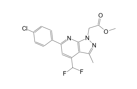 1H-pyrazolo[3,4-b]pyridine-1-acetic acid, 6-(4-chlorophenyl)-4-(difluoromethyl)-3-methyl-, methyl ester
