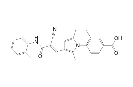 4-{3-[(1E)-2-cyano-3-oxo-3-(2-toluidino)-1-propenyl]-2,5-dimethyl-1H-pyrrol-1-yl}-3-methylbenzoic acid