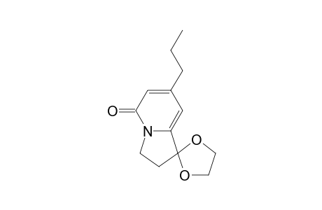 2',3'-Dihydro-5'-oxo-7'-propylspiro[1,3-dioxolane-2,1'(5'H)-indolizine]