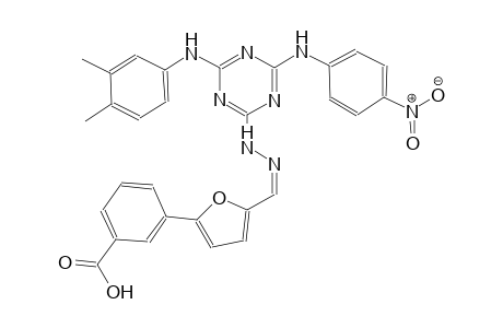benzoic acid, 3-[5-[(Z)-[[4-[(3,4-dimethylphenyl)amino]-6-[(4-nitrophenyl)amino]-1,3,5-triazin-2-yl]hydrazono]methyl]-2-furanyl]-