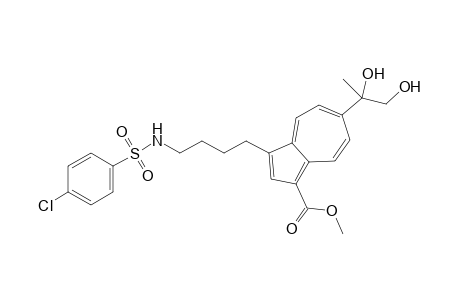 Methyl 6-(1,2-dihydroxy-1-methyl)ethyl-3-[4-(4-chlorobenzenesulfonylamino)butyl]azulene-1-carboxylate