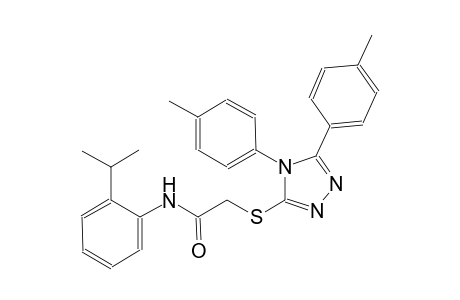 2-{[4,5-bis(4-methylphenyl)-4H-1,2,4-triazol-3-yl]sulfanyl}-N-(2-isopropylphenyl)acetamide