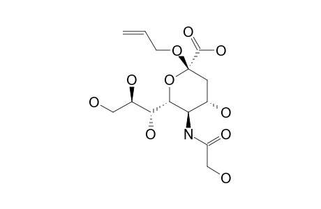 ALLYL-3,5-DIDEOXY-5-HYDROXYACETAMIDO-D-GLYCERO-ALPHA-D-GALACTO-2-NONULOPYRANOSIDONIC-ACID