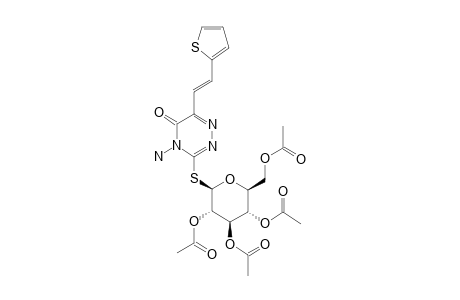 4-AMINO-3-(2',3',4',6'-TETRA-O-ACETYL-BETA-D-GLUCOPYRANOSYLTHIO)-6-[2-(2-THIENYL)-VINYL]-1,2,4-TRIAZIN-5-(4H)-ONE