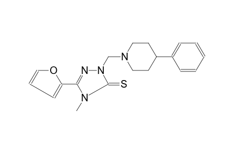 1H-1,2,4-Triazole-5(4H)-thione, 3-(2-furyl)-4-methyl-1-(4-phenyl-1-pyperidylmethyl)-
