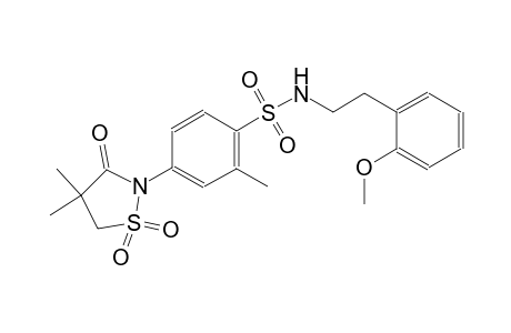 benzenesulfonamide, 4-(4,4-dimethyl-1,1-dioxido-3-oxo-2-isothiazolidinyl)-N-[2-(2-methoxyphenyl)ethyl]-2-methyl-