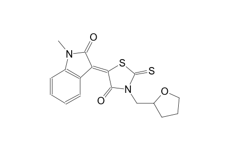 (3Z)-1-methyl-3-[4-oxo-3-(tetrahydro-2-furanylmethyl)-2-thioxo-1,3-thiazolidin-5-ylidene]-1,3-dihydro-2H-indol-2-one