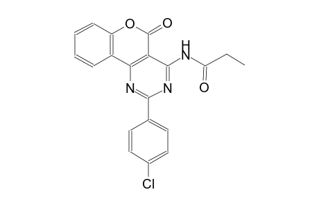 N-[2-(4-chlorophenyl)-5-oxo-5H-chromeno[4,3-d]pyrimidin-4-yl]propanamide