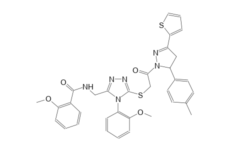 benzamide, N-[[5-[[2-[4,5-dihydro-5-(4-methylphenyl)-3-(2-thienyl)-1H-pyrazol-1-yl]-2-oxoethyl]thio]-4-(2-methoxyphenyl)-4H-1,2,4-triazol-3-yl]methyl]-2-methoxy-