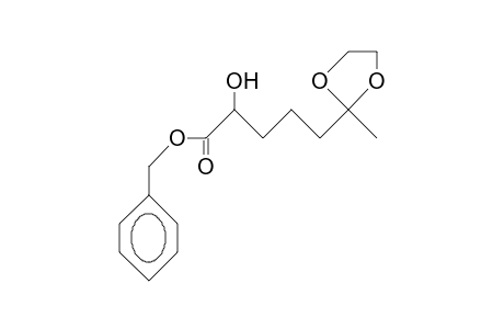 5-(2-Methyl-1,3-dioxolan-2-yl)-2-hydroxy-pentanoic acid, benzyl ester