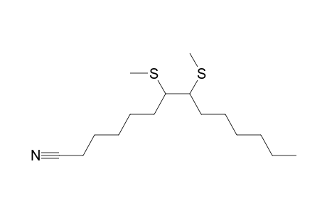 7,8-bis(methylsulfanyl)tetradecanenitrile