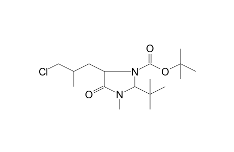 tert-Butyl 2-tert-butyl-5-(3-chloro-2-methylpropyl)-3-methyl-4-oxo-1-imidazolidinecarboxylate