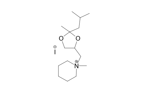 1-[(2-isobutyl-2-methyl-1,3-dioxolan-4-yl)methyl]-1-methylpiperidiniumiodide