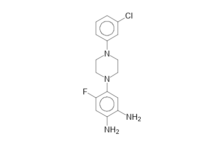 4-[4-(3-chlorophenyl)-1-piperazinyl]-5-fluoro-1,2-benzenediamine