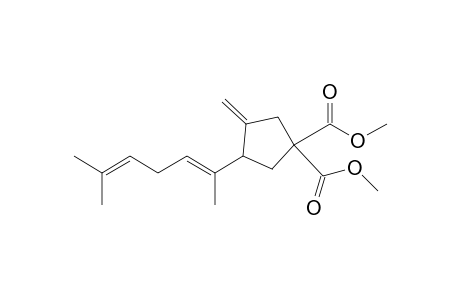 (E)-Dimethyl 3-methylene-4-(6-methylhepta-2,5-dien-2-yl)cyclopentane-1,1-dicarboxylate