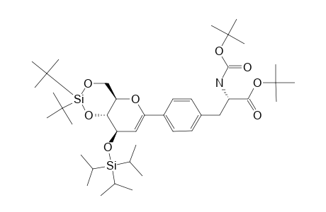 (2S)-3-[4-[(4aR,8R,8aR)-2,2-ditert-butyl-8-triisopropylsilyloxy-4,4a,8,8a-tetrahydropyrano[5,6-d][1,3,2]dioxasilin-6-yl]phenyl]-2-(tert-butoxycarbonylamino)propionic acid tert-butyl ester