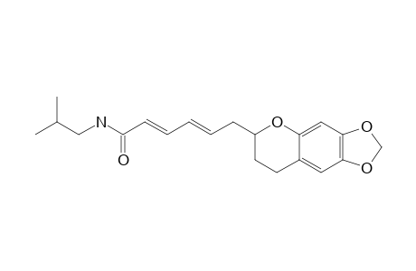 ERYTHROCOCCAMIDE_A;6-[3,4-DIHYDRO-6,7-(METHYLENEDIOXY)-2H-1-BENZOPYRAN-2-YL]-N-(2-METHYLPROPYL)-2-(E),4-(E)-HEXADIENAMIDE