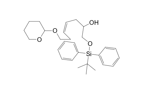 (Z)-1-[tert-butyl(diphenyl)silyl]oxy-7-(2-oxanyloxy)-4-hepten-2-ol