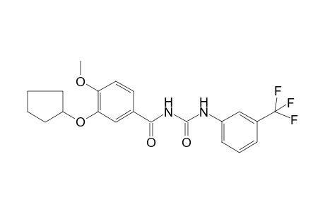 3-(cyclopentoxy)-4-methoxy-N-[[3-(trifluoromethyl)phenyl]carbamoyl]benzamide