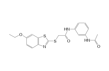N-[3-(acetylamino)phenyl]-2-[(6-ethoxy-1,3-benzothiazol-2-yl)sulfanyl]acetamide