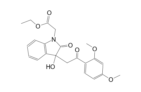 1H-indole-1-acetic acid, 3-[2-(2,4-dimethoxyphenyl)-2-oxoethyl]-2,3-dihydro-3-hydroxy-2-oxo-, ethyl ester