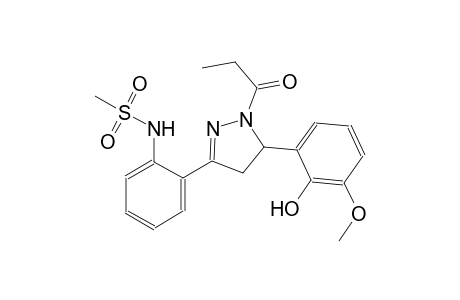methanesulfonamide, N-[2-[4,5-dihydro-5-(2-hydroxy-3-methoxyphenyl)-1-(1-oxopropyl)-1H-pyrazol-3-yl]phenyl]-
