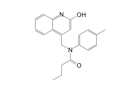 N-[(2-hydroxy-4-quinolinyl)methyl]-N-(4-methylphenyl)butanamide