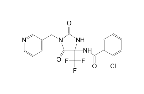 2-chloro-N-[2,5-dioxo-1-(3-pyridinylmethyl)-4-(trifluoromethyl)-4-imidazolidinyl]benzamide