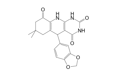 5-(1,3-Benzodioxol-5-yl)-7,7-dimethyl-1,5,6,7,8,10-hexahydropyrimido[4,5-b]quinoline-2,4,9(3H)-trione