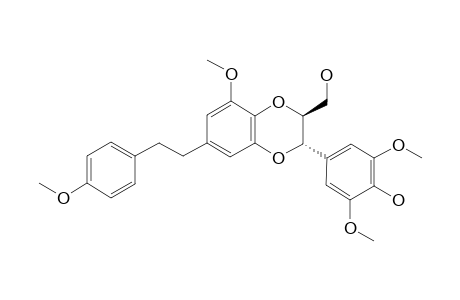 #2;DENDROCANDIN-B;4-[2-[(2S,3S)-3-(4-HYDROXY-3,5-DIMETHOXY-PHENYL)-2-HYDROXY-METHYL-8-METHOXY-2,3-DIHYDRO-BENZO-[1,4]-DIOXIN-6-YL]-ETHYL]-1-METHOXYL-BENZENE