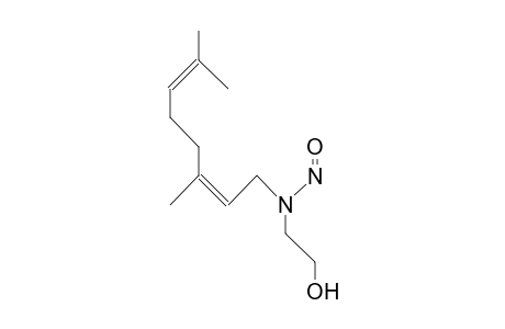 (E)-N-Nitroso-2-(3,7-dimethyl-cis-2,6-octadienyl)amino-ethanol