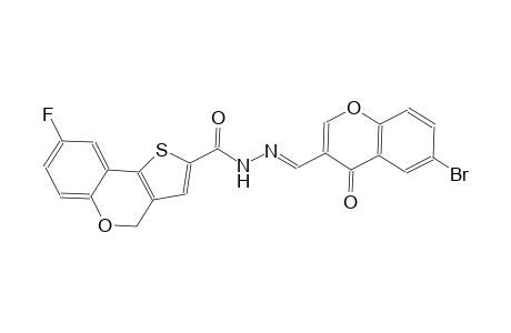N'-[(E)-(6-bromo-4-oxo-4H-chromen-3-yl)methylidene]-8-fluoro-4H-thieno[3,2-c]chromene-2-carbohydrazide