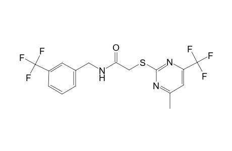 2-{[4-methyl-6-(trifluoromethyl)-2-pyrimidinyl]sulfanyl}-N-[3-(trifluoromethyl)benzyl]acetamide