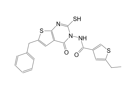 N-(6-benzyl-4-oxo-2-sulfanylthieno[2,3-d]pyrimidin-3(4H)-yl)-5-ethyl-3-thiophenecarboxamide