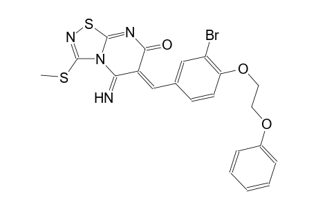 (6Z)-6-[3-bromo-4-(2-phenoxyethoxy)benzylidene]-5-imino-3-(methylsulfanyl)-5,6-dihydro-7H-[1,2,4]thiadiazolo[4,5-a]pyrimidin-7-one