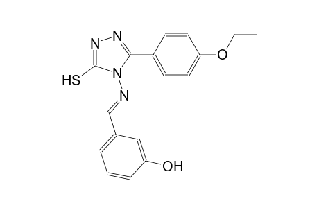 3-((E)-{[3-(4-ethoxyphenyl)-5-sulfanyl-4H-1,2,4-triazol-4-yl]imino}methyl)phenol
