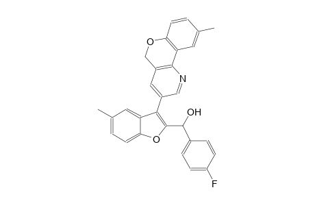 (4-fluorophenyl)[5-methyl-3-(9-methyl-5H-chromeno[4,3-b]pyridin-3-yl)-1-benzofuran-2-yl]methanol
